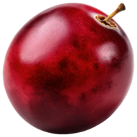 vibrant red apple with glossy surface and stem isolated on transparency background png