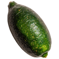 Fresh green avocado with smooth skin and vibrant color isolated on transparency background png