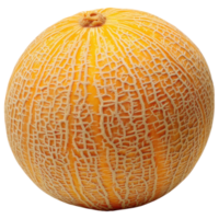 Fresh, ripe melon with textured skin and vibrant color isolated on transparency background png