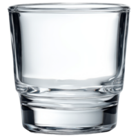 Clear shot glass with smooth design and elegant shape. isolated on transparency background png