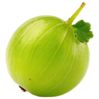 Fresh green gooseberry with vibrant color and texture isolated on transparency background png