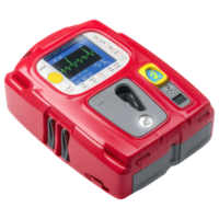 Emergency equipment such as this red automated external defibrillator is essential for quick response in critical medical situations png