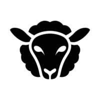 A black sheep head icon on a white background vector