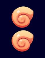 Reef seashell cartoon font punctuation colon vector