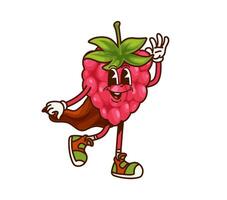 Groovy raspberry berry pirate corsair character vector