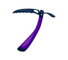 Cartoon number seven as a ice axe used in climbing vector