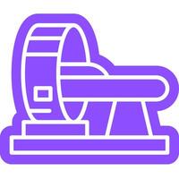 CT Scan facility outline colour style vector