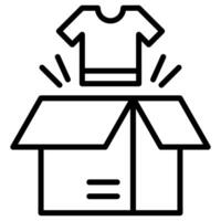 open package outline style vector