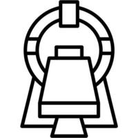 CT Scan Technology outline style vector