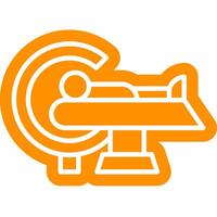 CT Scan analysis outline colour style vector