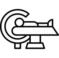 CT Scan analysis outline style vector