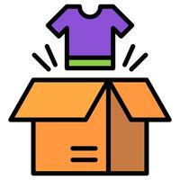 illustration of open package vector