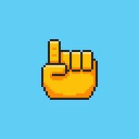Pixel art Hand Gesture Emoji game asset design vector