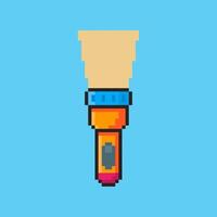 Pixel art Flashlight game asset design vector