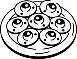 Hand drawn style icon of Halloween cookies vector