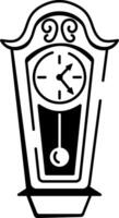 Hand drawn style icon of clock striking vector