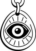 A doodle style icon of evil eye vector