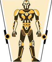A hand drawn illustration of a robotic clone vector