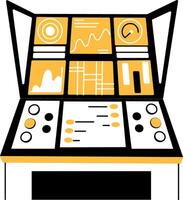 A hand drawn illustration of a supercomputer vector