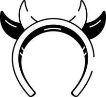 A sketchy style icon of devil headband vector