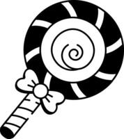 Hand drawn style icon of swirl lollipop vector