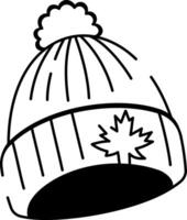 A hand drawn style icon of autumn beanie vector