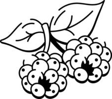 A hand drawn style icon of berries vector