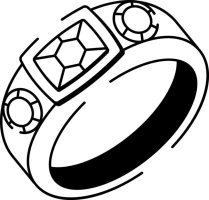 Hand drawn style icon of magic ring
