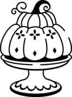 Gourd centerpiece icon in hand drawn style vector