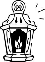 Hand drawn style icon of spooky lantern vector