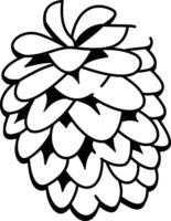 A doodle style icon of pinecone vector