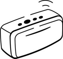 A doodle style icon depicting a bluetooth speaker device vector