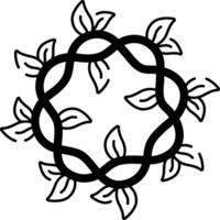 Hand drawn style icon of ivy vines vector
