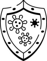 An icon of the immune system designed in doodle style vector