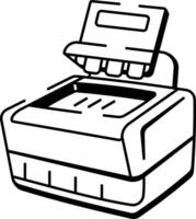 A drawing style icon of a pcr machine vector