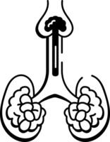 A doodle style icon depicting the endocrine system vector