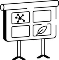 A sketchy style icon symbolizing a biology lecture setting vector
