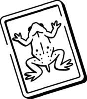 An icon of frog dissection designed in drawing style vector