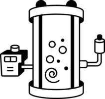 A hand drawn style icon showing bioreactor equipment vector