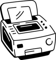 A hand drawn style icon showing a pcr apparatus vector