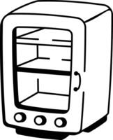 An icon of a lab incubator designed in drawing style vector
