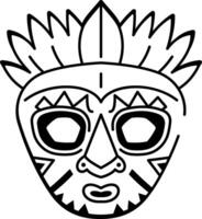 un mano dibujado estilo icono demostración un cosplay máscara diseño vector