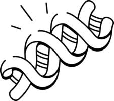 A hand drawn style icon showing protein structure vector