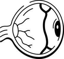 A hand drawn style icon showing the retina structure vector