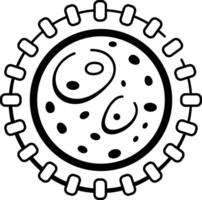 A doodle style icon showing reproductive cell vector