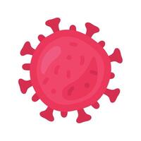 a red virus with a white background vector