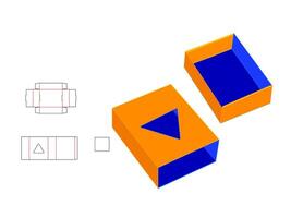 Innovative Polygon Shape window Drawer box LASER CUT Template vector