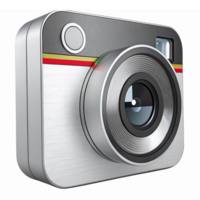 Vintage Camera with Metallic Finish on Transparent Background for Projects png