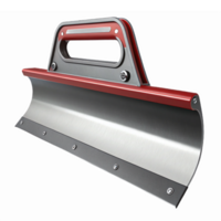 Metallic Construction Scraper Tool with Red Handle for Efficient Surface Finishing and Smoothing png