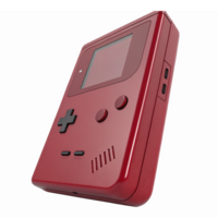 Red Retro Handheld Gaming Console with Transparent Background for Nostalgic Game Themes png